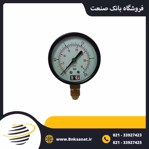 گیج فشار FG چین خشک عمودی صفحه 6 سانتی متر