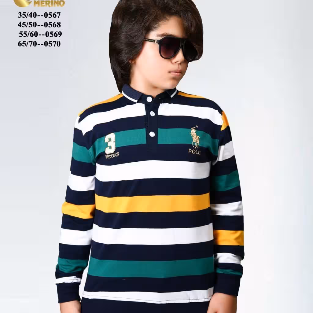 بلوز تک پسرانه سه دکمه جنس دورس پنبه باکیفیت - سایز  70 (لارج مردانه)