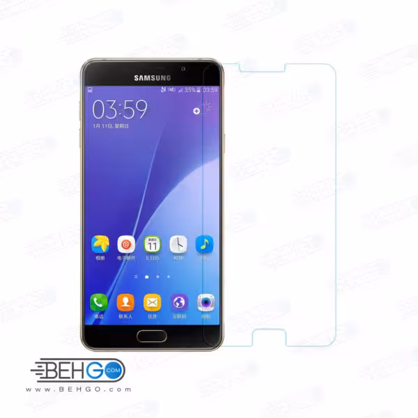 گلس a7 2016 بی رنگ و شفاف یا محافظ صفحه نمایش شیشه ای Glass Screen Protector samsung A7 2016