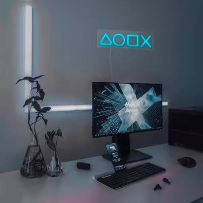 چراغ دیواری نئون دیزاین طرح Ps-Keys-GL_TBL