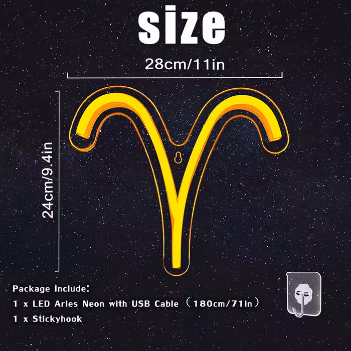 چراغ دیواری مدل نئون NEON-ARIES