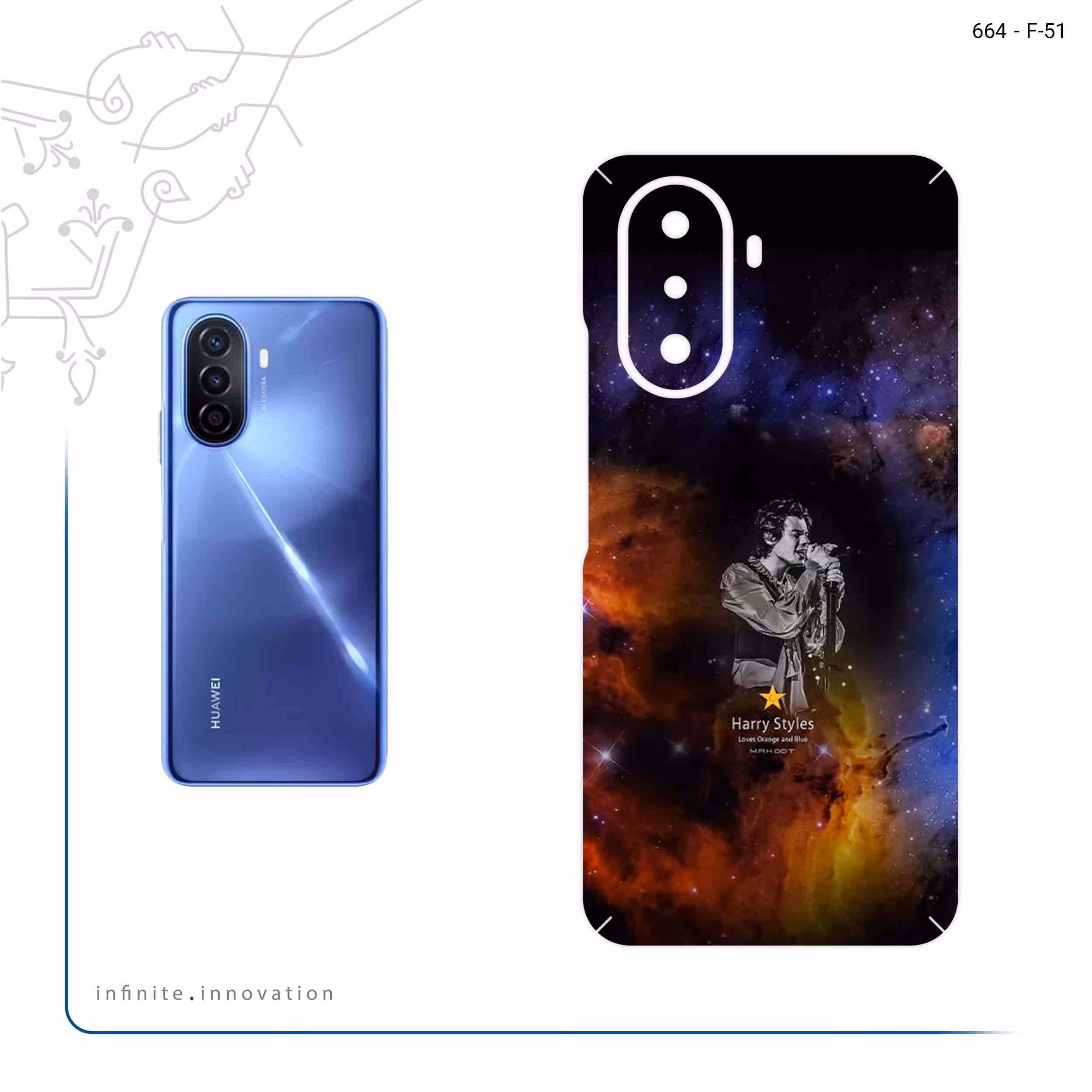 برچسب پوششی ماهوت مدل Harry Styles مناسب برای گوشی موبایل هوآوی Nova Y70