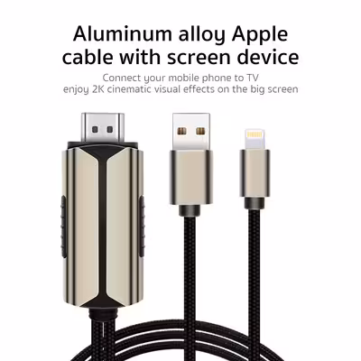 کابل تبدیل HDMI به لایتنینگ/USB کوتتسی مدل 33022 طول 2 متر