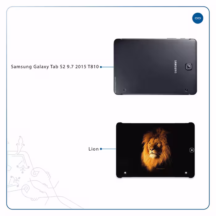 برچسب پوششی ماهوت مدل Lion مناسب برای تبلت سامسونگ Galaxy Tab S2 9.7 2015 T810