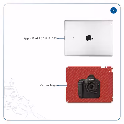 برچسب پوششی ماهوت مدل Canon-Logo مناسب برای تبلت اپل iPad 2 2011 A1395