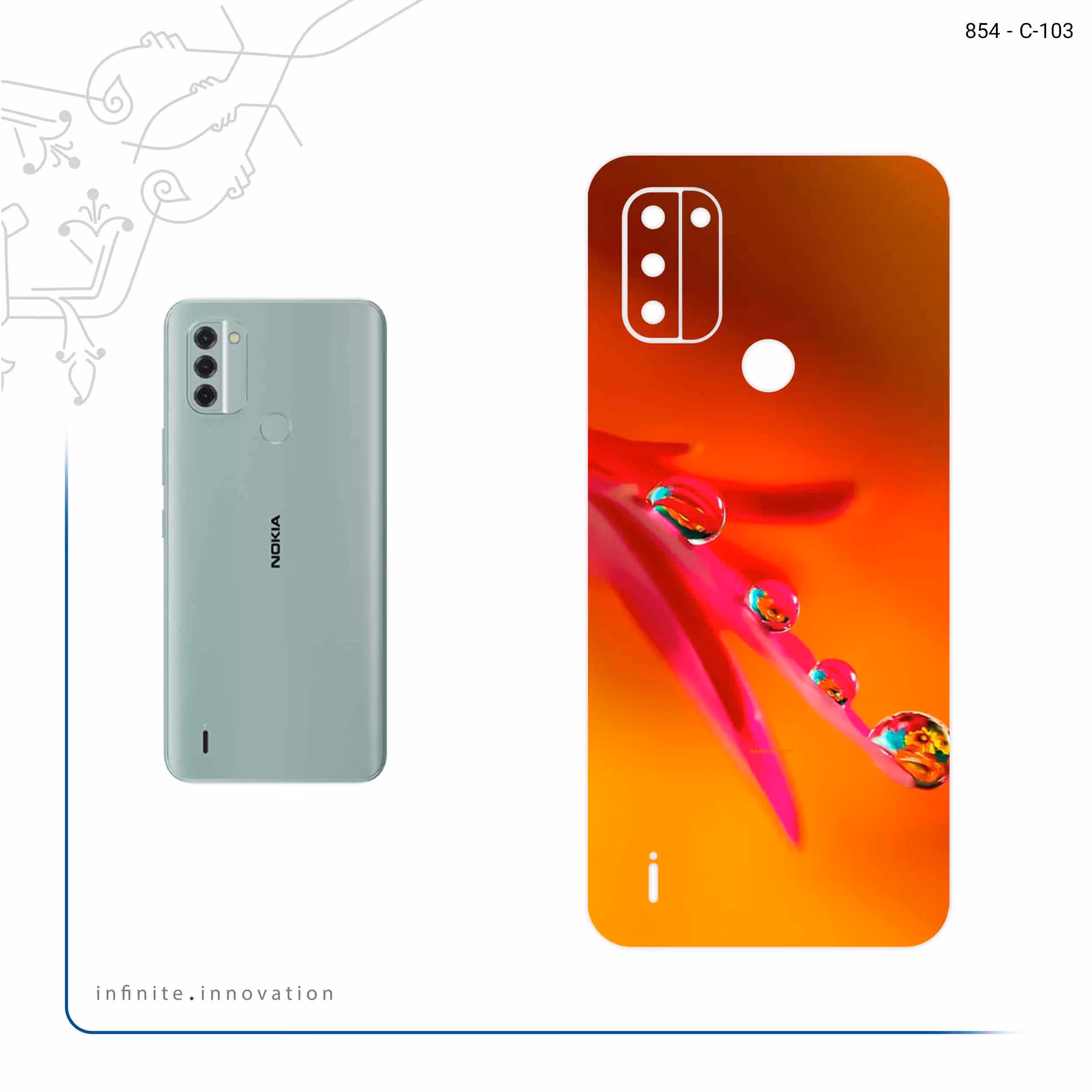 برچسب پوششی ماهوت مدل Plant dew مناسب برای گوشی موبایل نوکیا C31