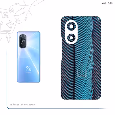 برچسب پوششی ماهوت مدل Turquoise feathers مناسب برای گوشی موبایل هوآوی Nova 9 SE