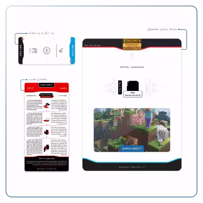 برچسب پوششی ماهوت مدل Minecraft-Game مناسب برای تبلت اپل iPad mini 2012 A1432