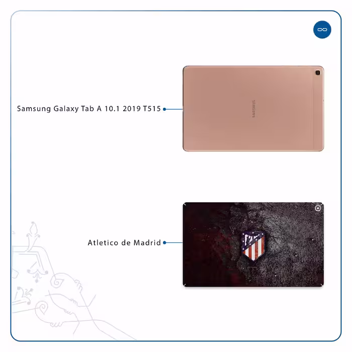 برچسب پوششی ماهوت مدل Atletico de Madrid مناسب برای تبلت سامسونگ Galaxy Tab A 10.1 2019 T515