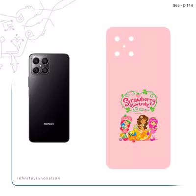 برچسب پوششی ماهوت مدل Strawberry Shortcake مناسب برای گوشی موبایل آنر X8