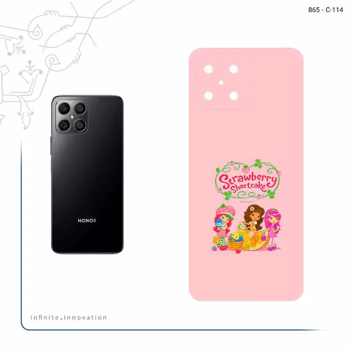 برچسب پوششی ماهوت مدل Strawberry Shortcake مناسب برای گوشی موبایل آنر X8