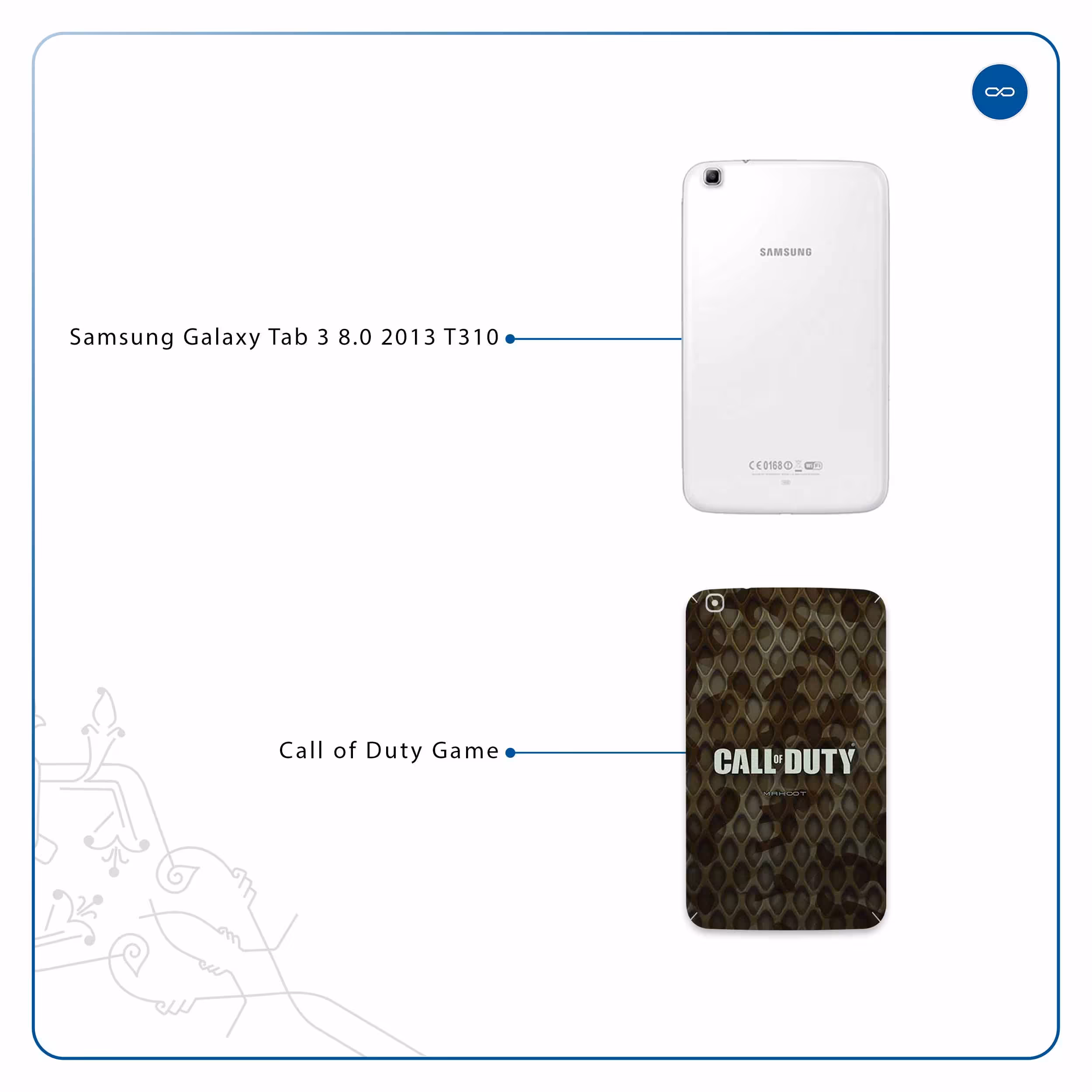 برچسب پوششی ماهوت مدل Call-of-Duty-Game مناسب برای تبلت سامسونگ Galaxy Tab 3 8.0 2013 T310