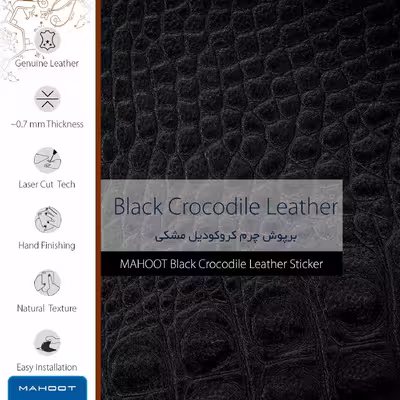 برچسب پوششی ماهوت مدل Black-Crocodile-Leather مناسب برای تبلت ایسوس Zenpad 3S 10 2017 Z500KL