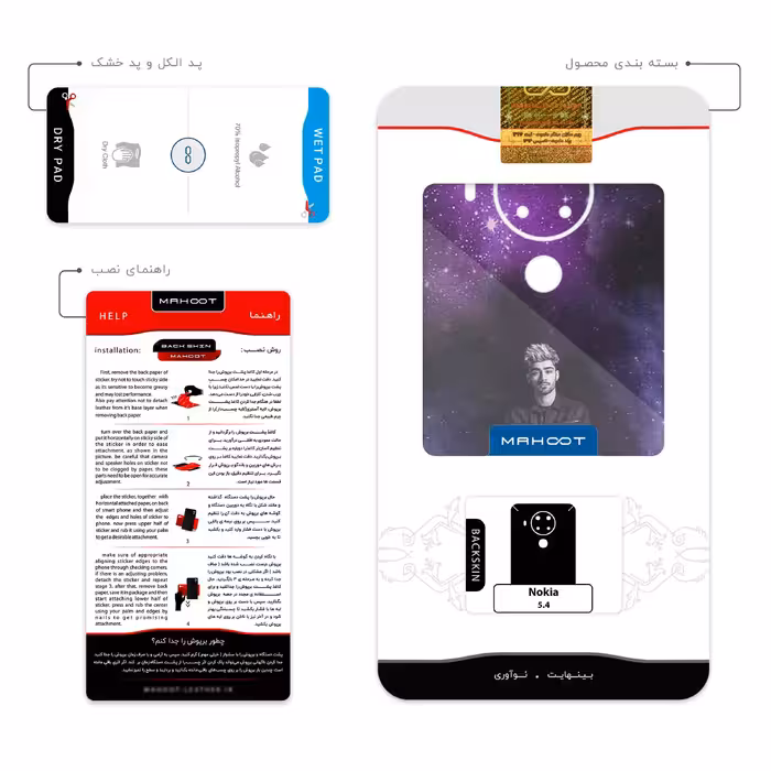 برچسب پوششی ماهوت مدل Zayn Malik مناسب برای گوشی موبایل نوکیا 5.4