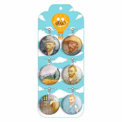  جاکلیدی خندالو طرح ونگوگ کد 233B مجموعه 6 عددی 