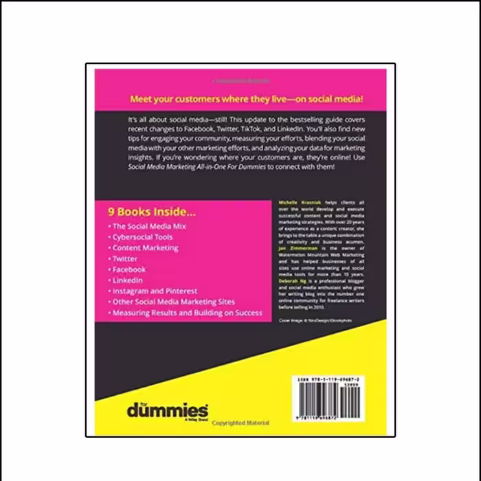 کتاب Social Media Marketing All-in-One For Dummies 2021 اثر Michelle Krasniak انتشارات نبض دانش