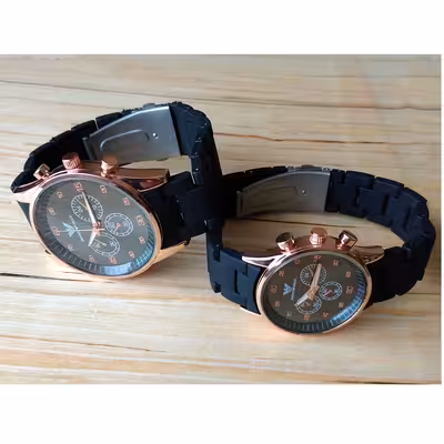 ست ساعت مچی عقربه ای زنانه و مردانه کد 202