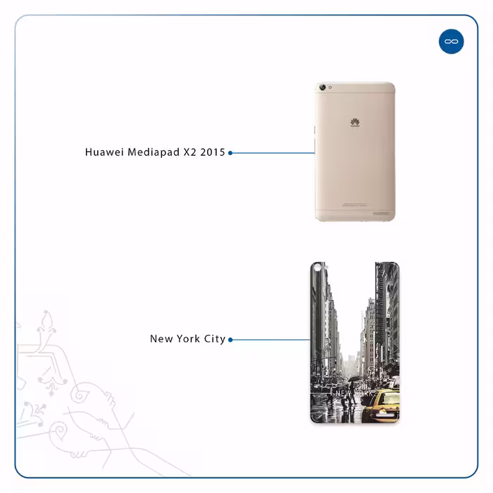 برچسب پوششی ماهوت مدل New York City مناسب برای تبلت هوآوی Mediapad X2 2015