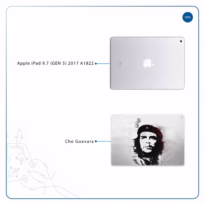 برچسب پوششی ماهوت مدل Che-Guevara مناسب برای تبلت اپل iPad 9.7 (GEN 5) 2017 A1822
