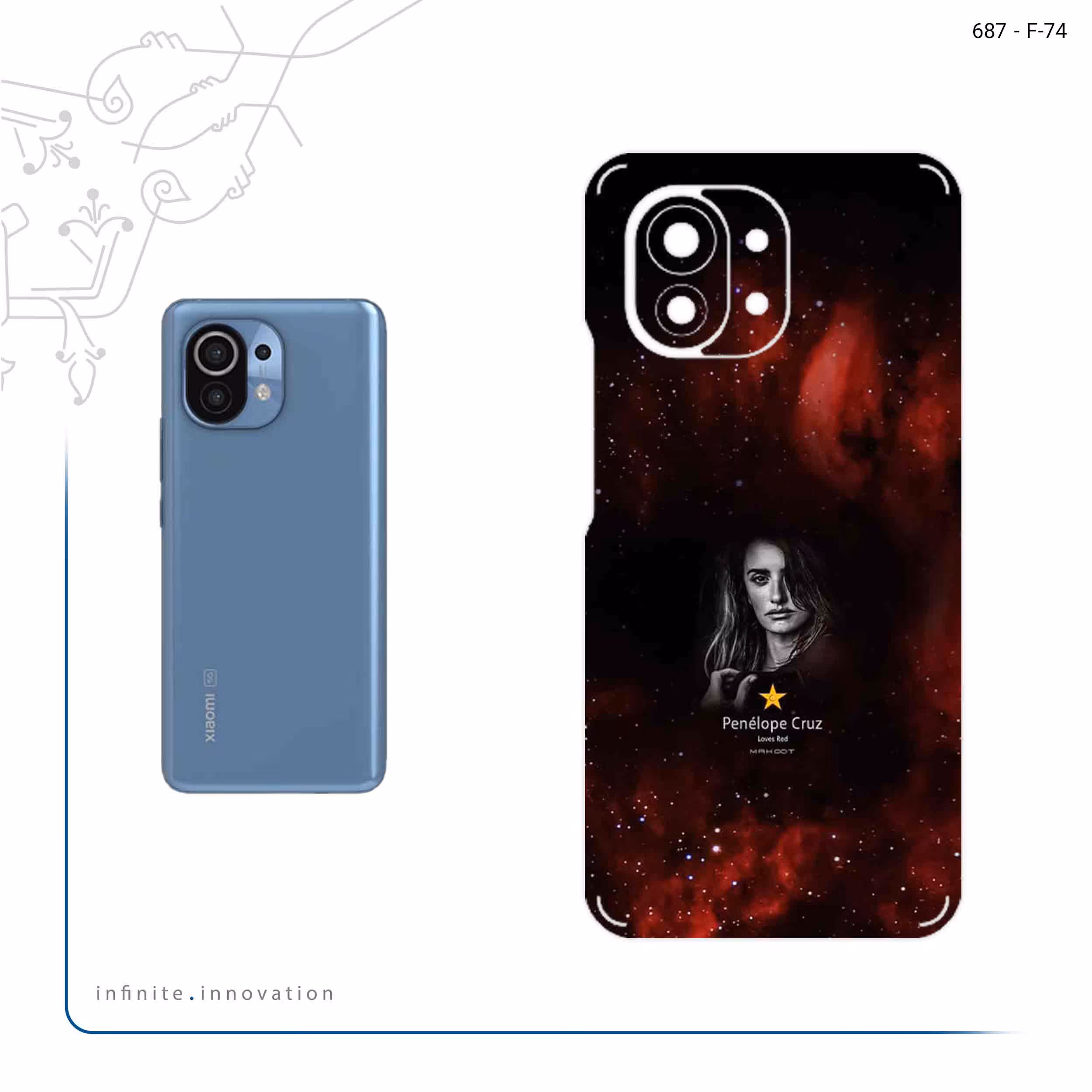برچسب پوششی ماهوت مدل Penelope Cruz مناسب برای گوشی موبایل شیائومی Mi 11 5G