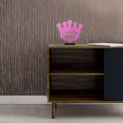 چراغ رومیزی ریموت دار مدل THRONE-GL_PN-GLASS