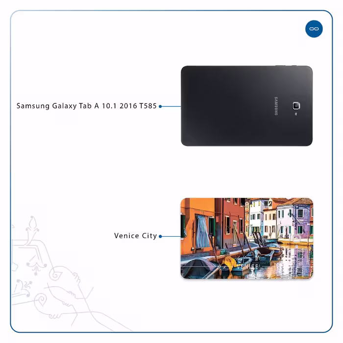 برچسب پوششی ماهوت مدل Venice City مناسب برای تبلت سامسونگ Galaxy Tab A 10.1 2016 T585