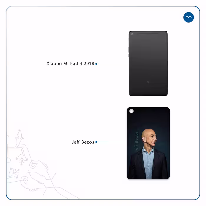 برچسب پوششی ماهوت مدل Jeff Bezos مناسب برای تبلت شیائومی Mi Pad 4 2018