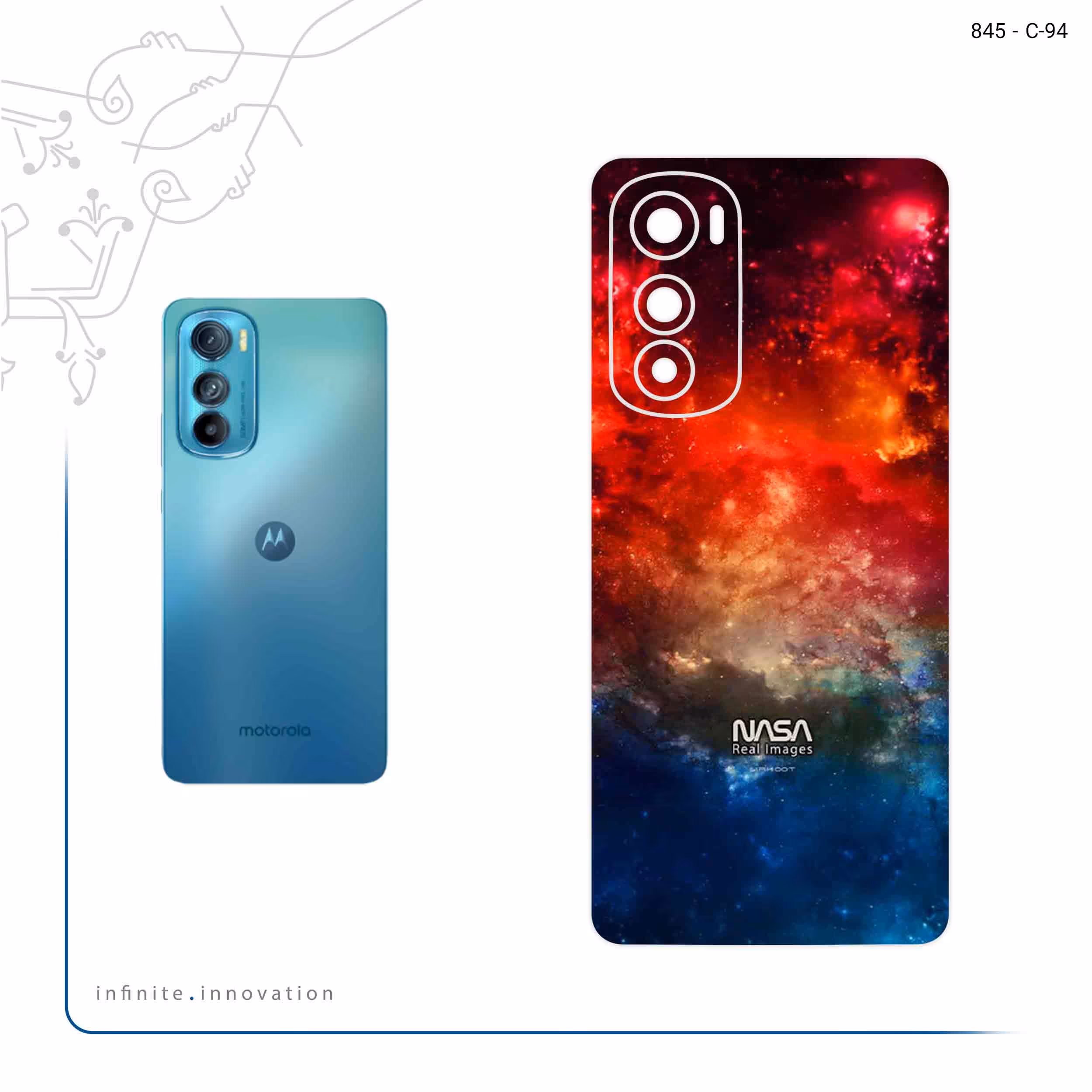 برچسب پوششی ماهوت مدل Universe b NASA 8 مناسب برای گوشی موبایل موتورولا Edge 30