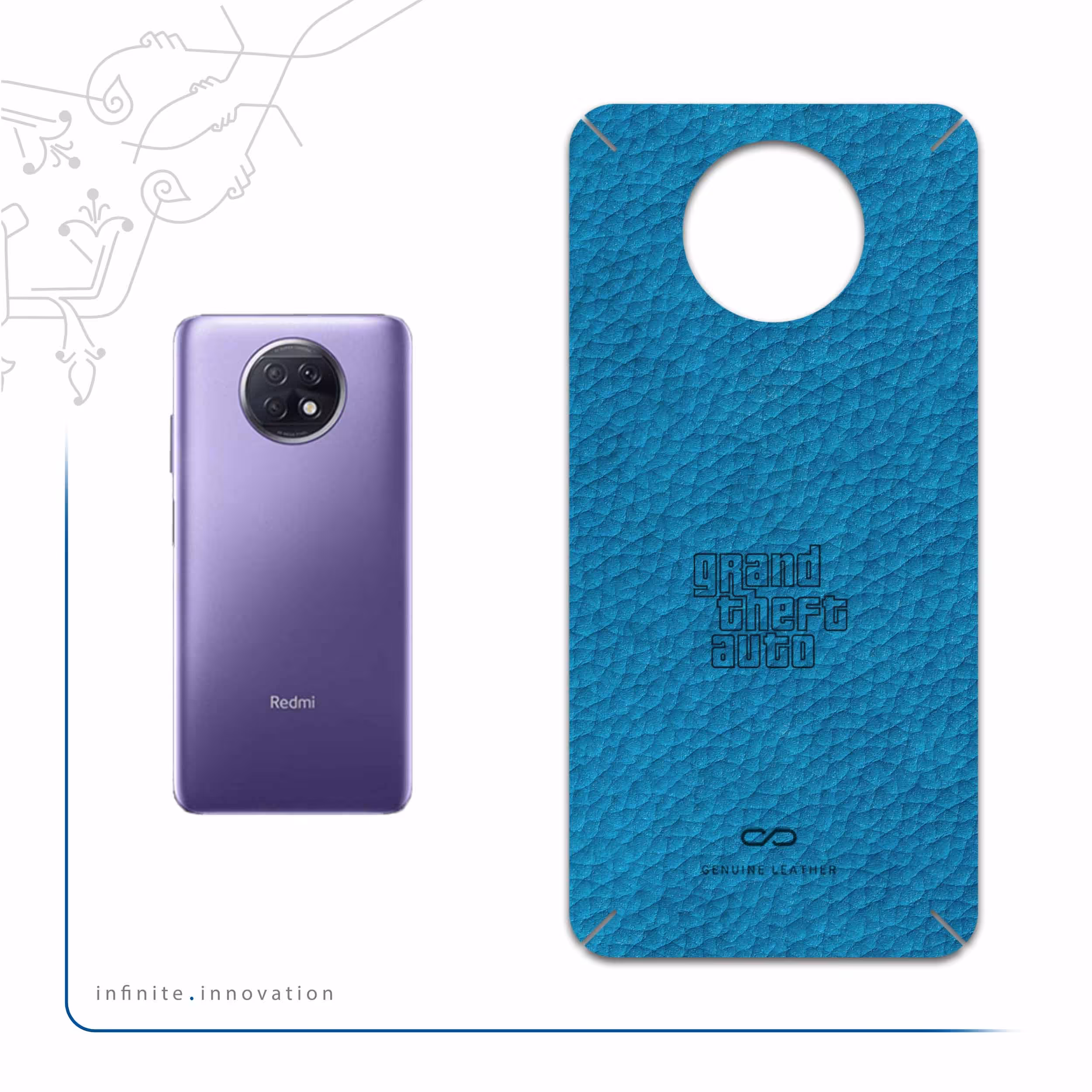 برچسب پوششی ماهوت مدل BL-GTA مناسب برای گوشی موبایل شیائومی Redmi Note 9T