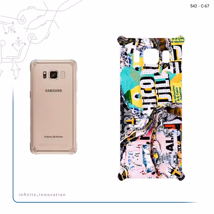 برچسب پوششی ماهوت مدل Collage of Teared Paper مناسب برای گوشی موبایل سامسونگ Galaxy S8 Active