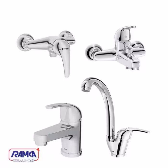 ست شیرآلات شودر مدل اطلس کروم