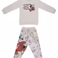 بلوز و شلوار میکی موس کلاهدارکرمی سایز50،51 مناسب 5تا7 سال در pikmode