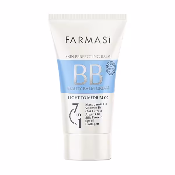 بی بی کرم 7 در 1 فارماسی رنگ Light To Medium شماره 02 با SPF15 حجم 50 میل