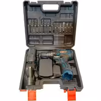 دریل پیچ گوشتی شارژی 12 ولت جی آر تی G2011 دو باتری با کیف