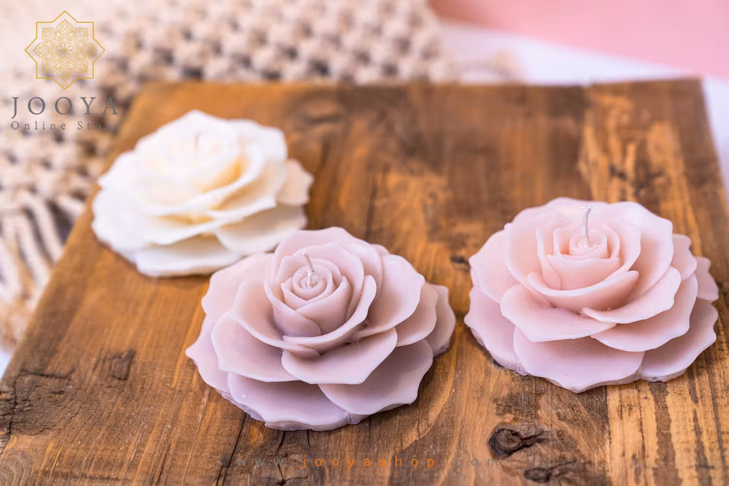 شمع طرح گل رز