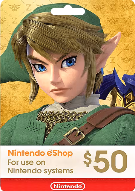 گیفت کارت نینتندو سوییچ 50 دلاری Nintendo eShop