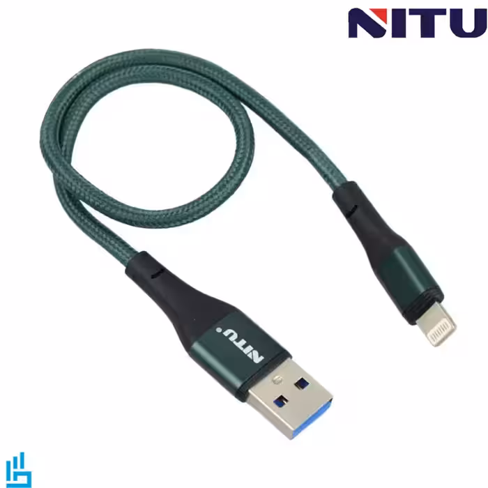 کابل شارژ USB به رلایتنینگ آیفونی Lightning نیتو NITU NC34 طول 30 سانتیمتر