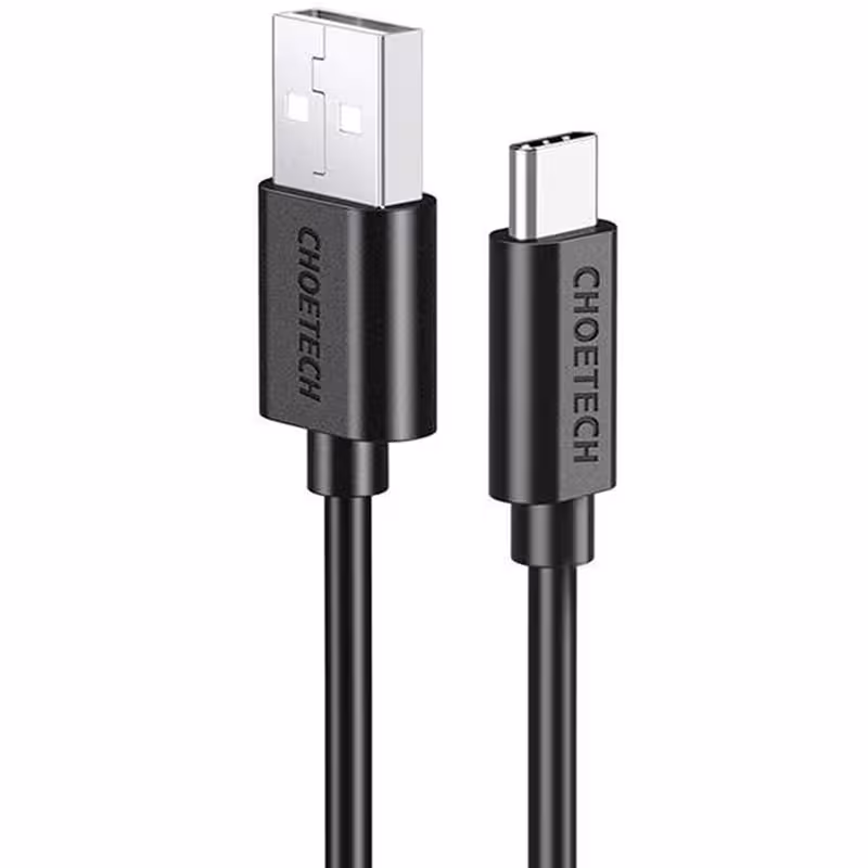 کابل CHOETECH چویتِک تبدیل USB-C به USB-A شارژ سریع طول 1 متری مدل AC0002 - Hiapple.ir
