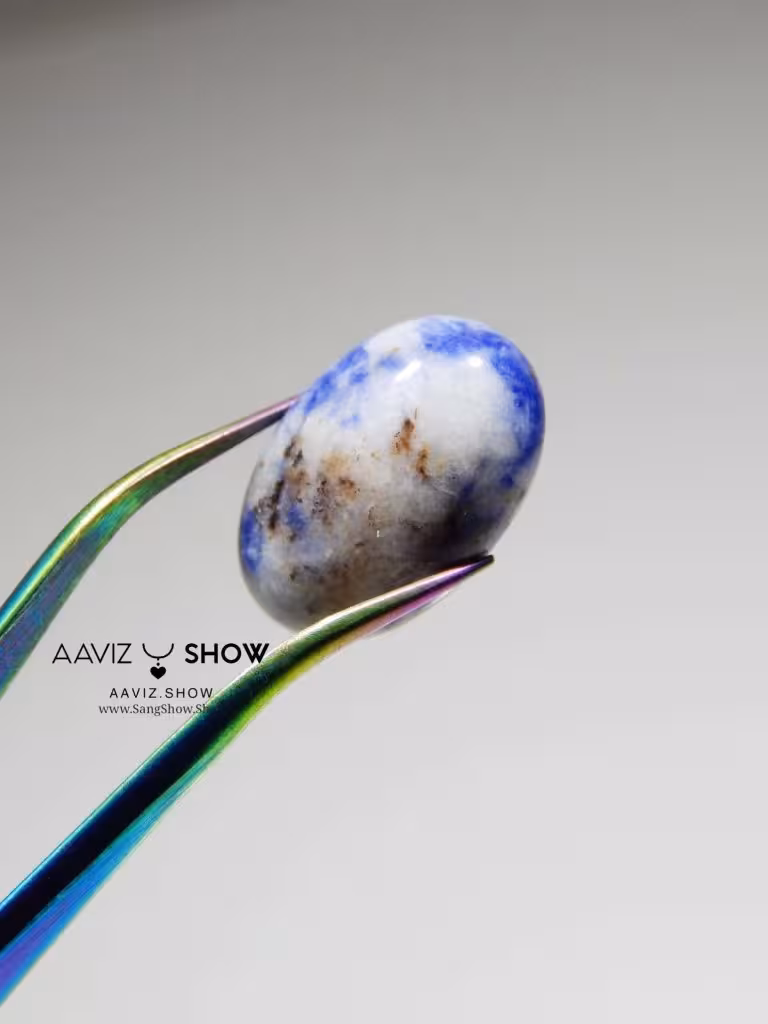 نگین سنگ سودالیت برزیل تراش دامله N010