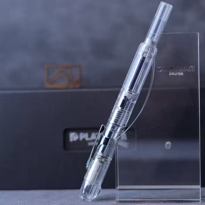 خودنویس فشاری پلاتینیوم مدل کوریداس رنگ کریستال PLATINUM Curidas capless FP crystal