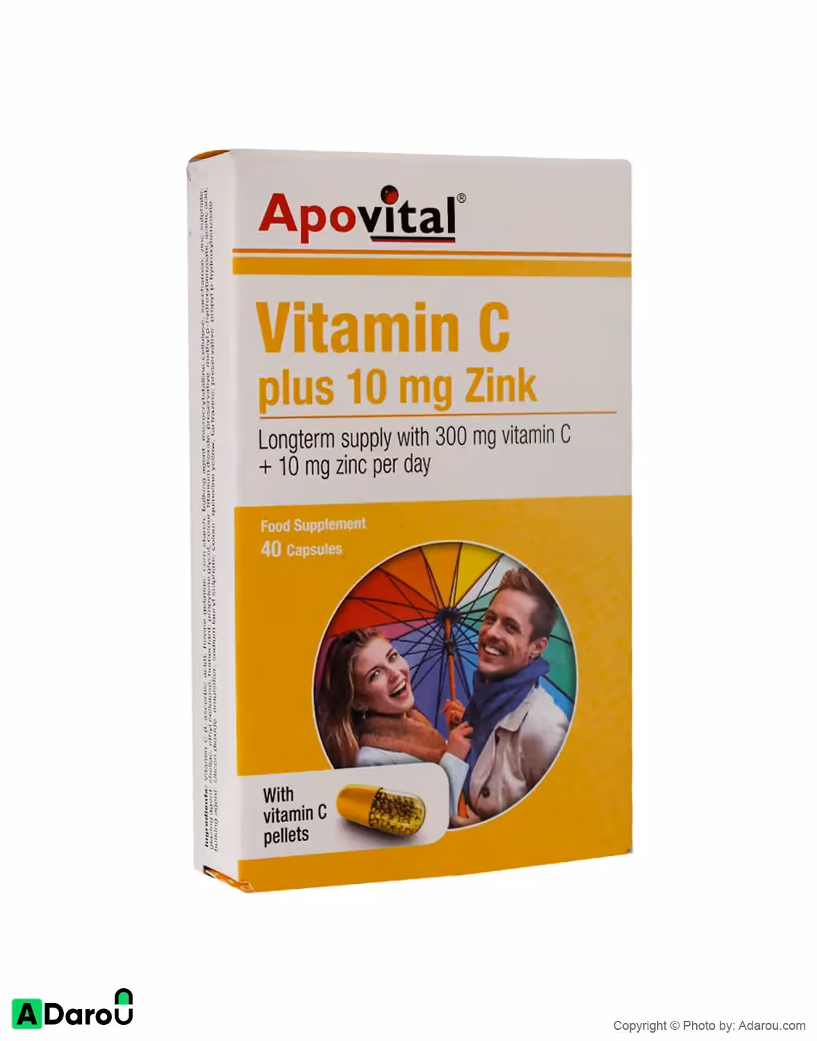 کپسول ویتامین سی پلاس با 10 میلی گرم زینک آپوویتال 30 عددی
