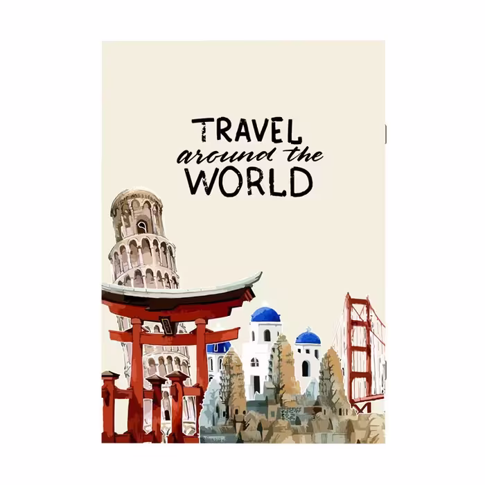 دفتر خط دار 40 برگ مدل travel کد 799B