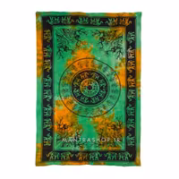 بکدراپ تپستری هندی سبز (رو تختی یک نفره) کد 162