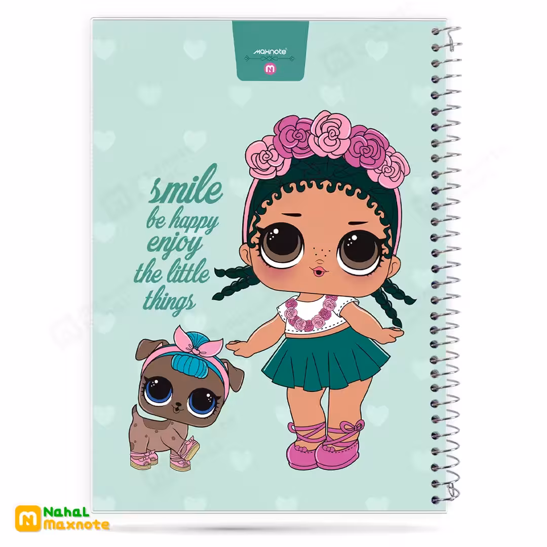 دفتر 40 برگ سیمی طلقی فانتزی کد 9414.طرح 10