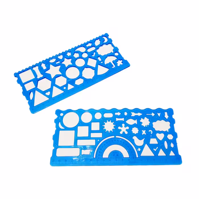 ست خط کش نشکن Flexible شابلونی 2 عددی