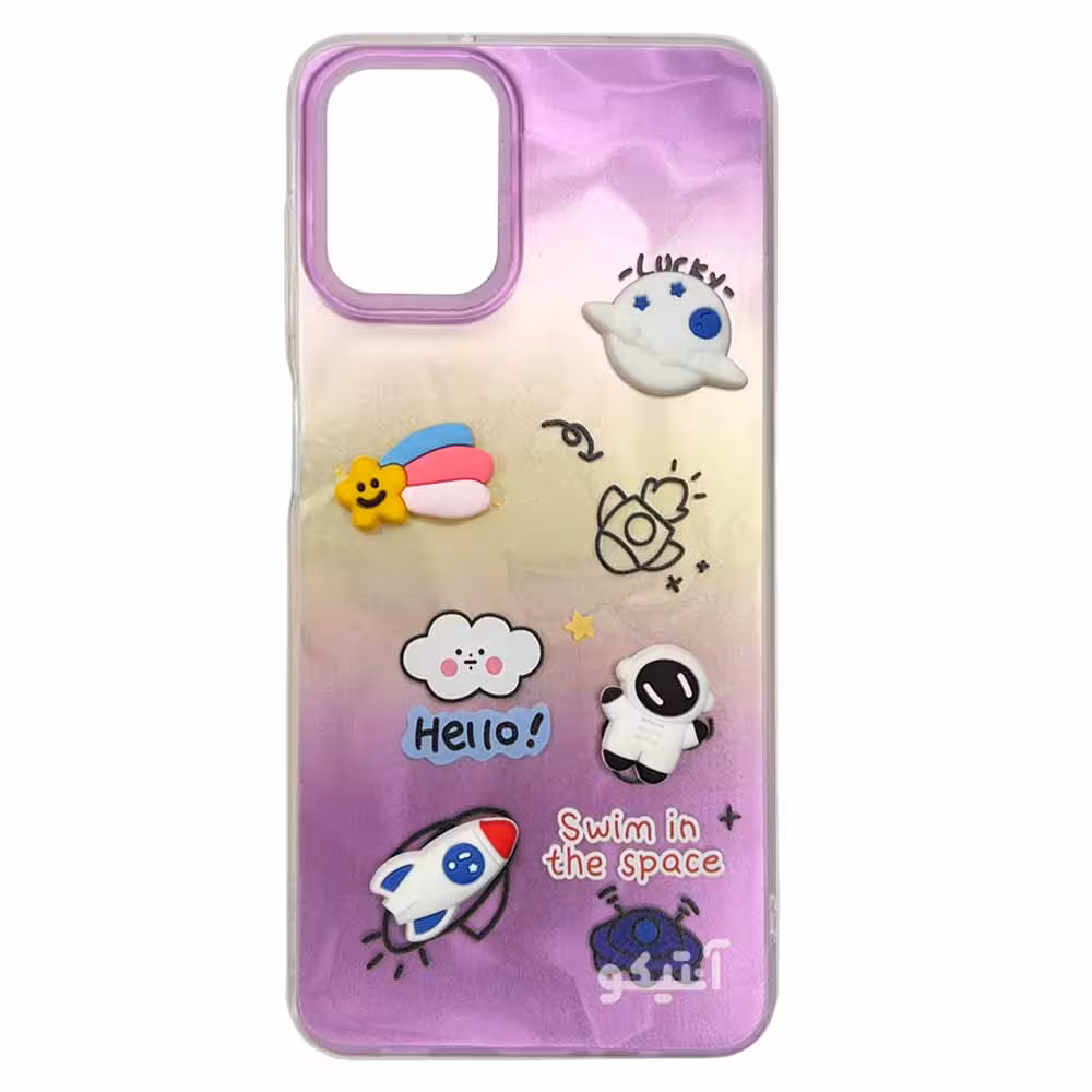 قاب Satin دو رنگ عروسکی برجسته من Samsung A12 / M12-کد1236