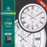 SCHOBERT شوبرت ساعت  دیواری 2 موتوره خاکستری سفید قطر 70 – 6784