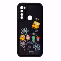 قاب Solid عروسکی طرح خانواده باب اسفنجی مناسب برای Xiaomi Note8-مشکی