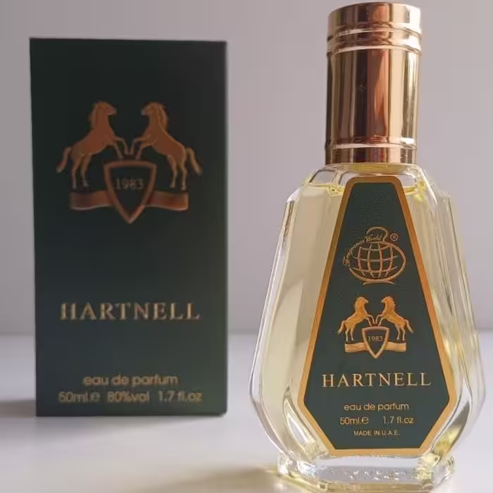 عطر ادوپرفیوم مردانه فراگرنس ورد مدل هارتنل حجم 50 میلی لیتر رایحه شیرین گرم