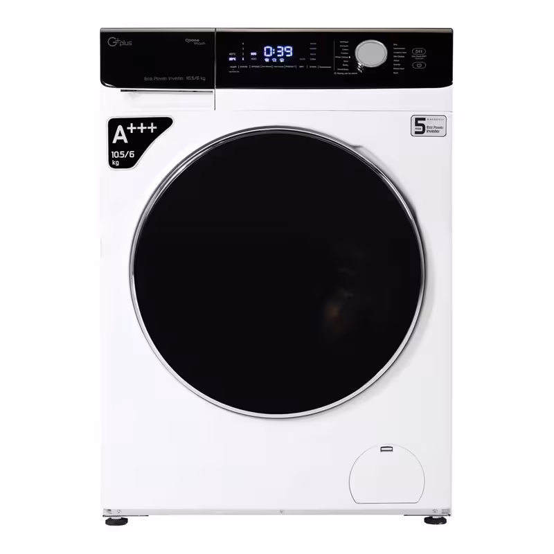 ماشین لباسشویی جی پلاس مدل GWM-KD1059W ظرفیت 10.5 کیلوگرم
